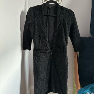 Joe’s mini textured dress with zip up front
